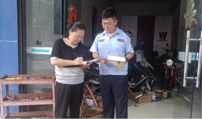 隨縣長崗市場監管所開展電動自行車安全隱患整治